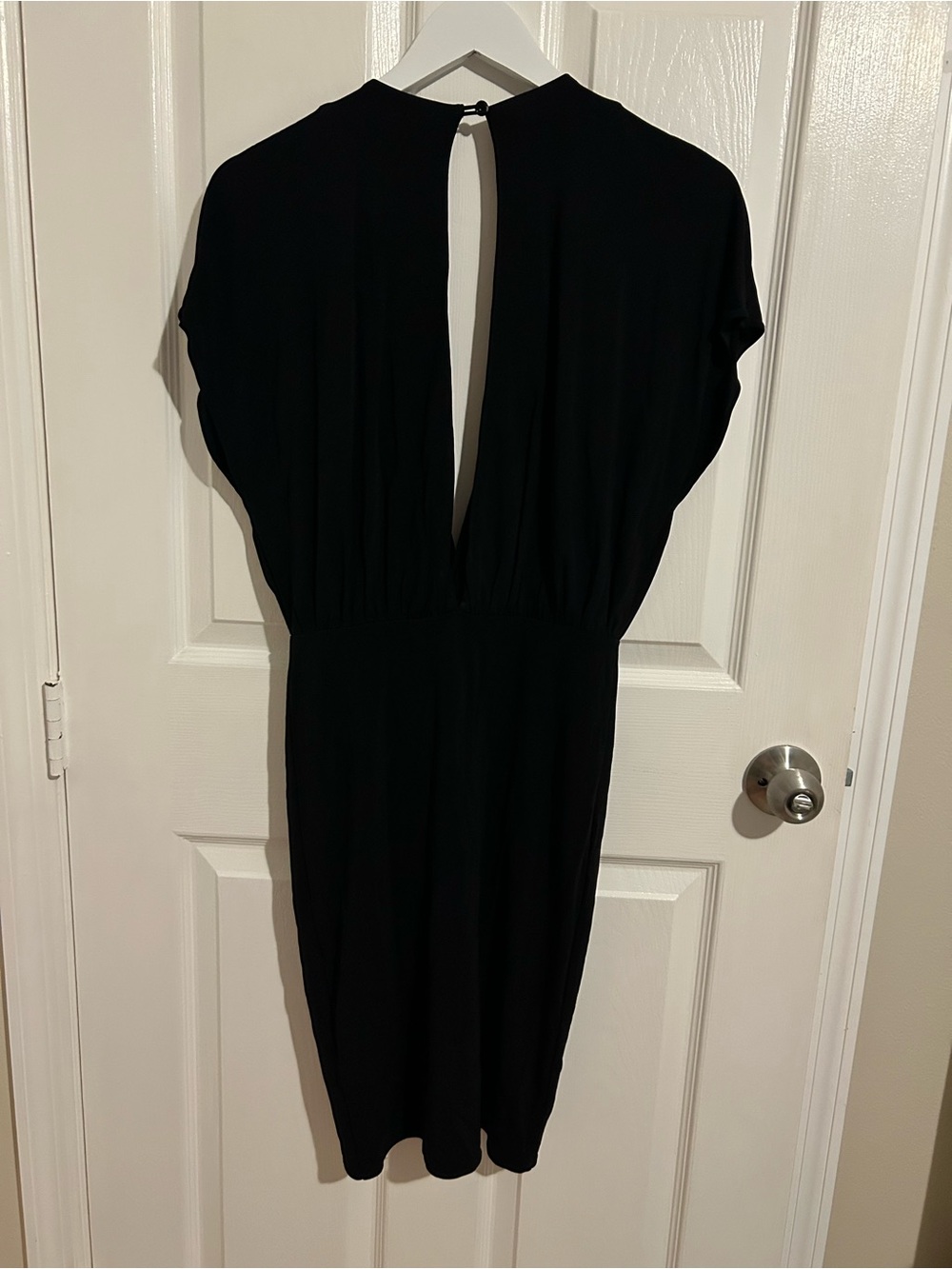 Haute Hippie Black Deep V Cap-Sleeve Mini Dress - Picture 4 of 6